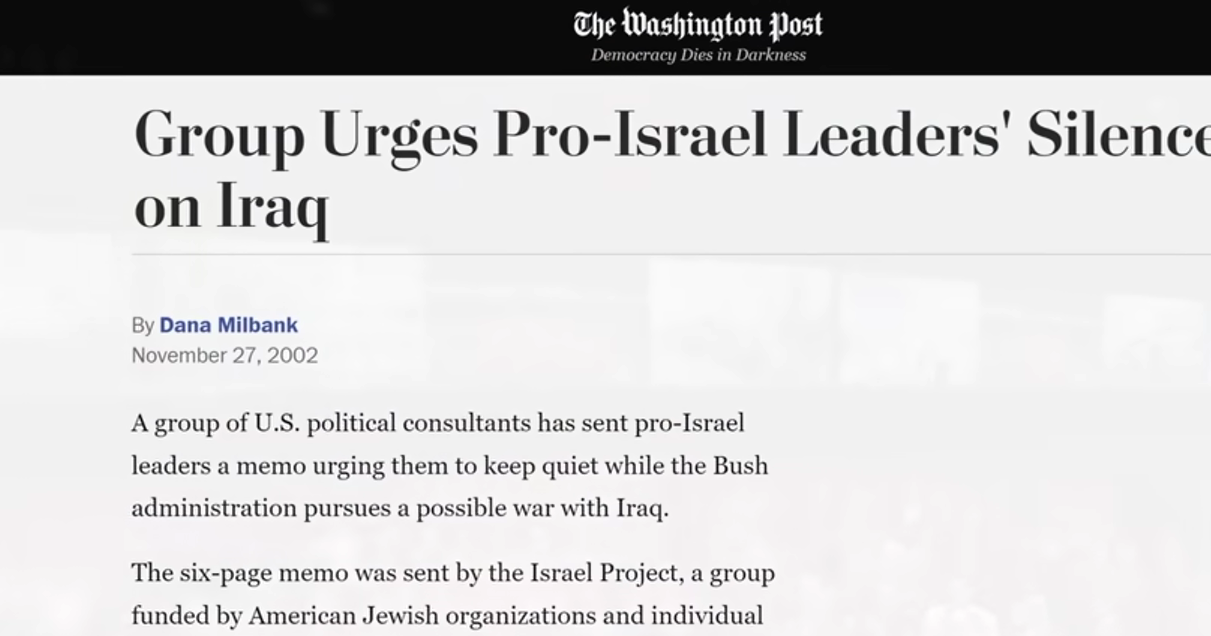 Ole Israel hiljaa, kun USA tuhoaa puolestasi.